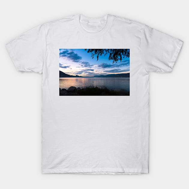 Colorful Summer Sunset View of Okanagan Lake T-Shirt by Amy-K-Mitchell